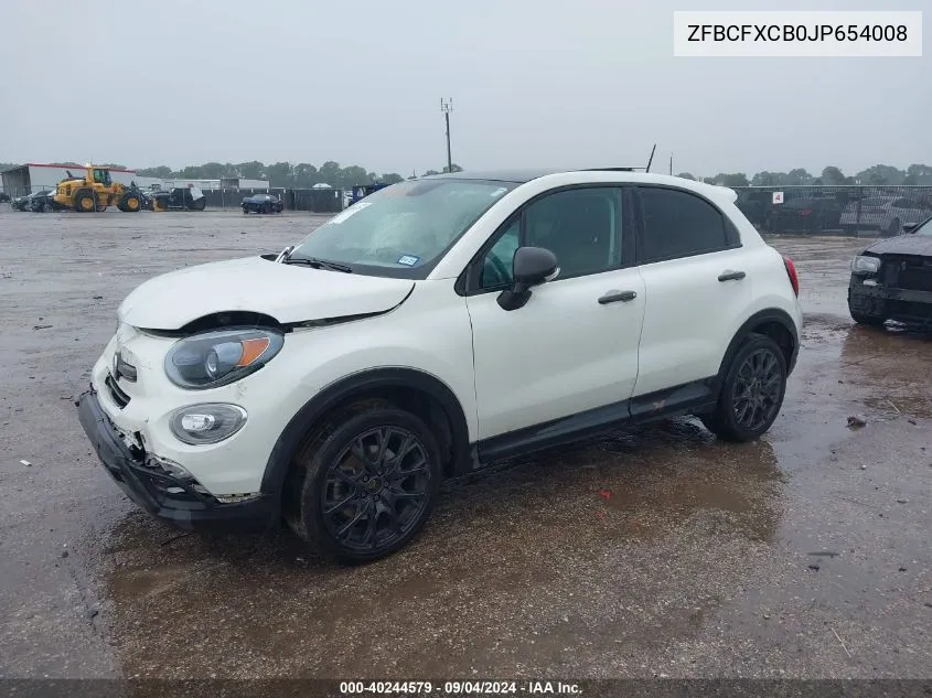 ZFBCFXCB0JP654008 2018 Fiat 500X Urbana Edition