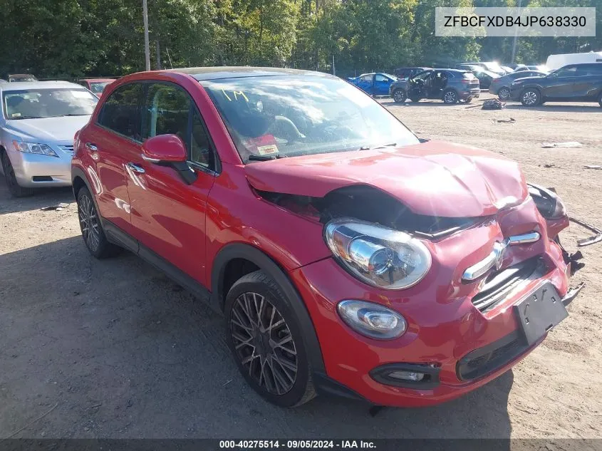 2018 Fiat 500X Lounge VIN: ZFBCFXDB4JP638330 Lot: 40275514