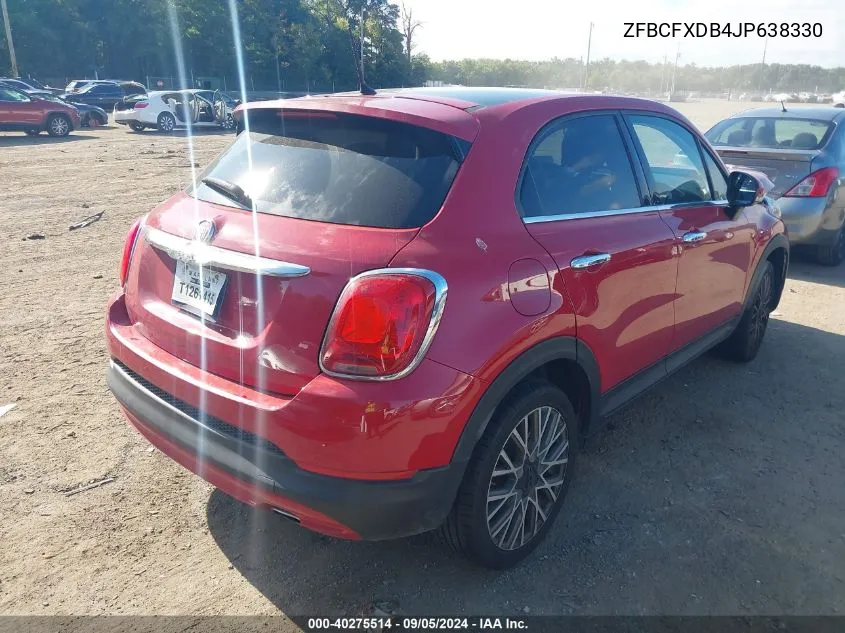 2018 Fiat 500X Lounge VIN: ZFBCFXDB4JP638330 Lot: 40275514