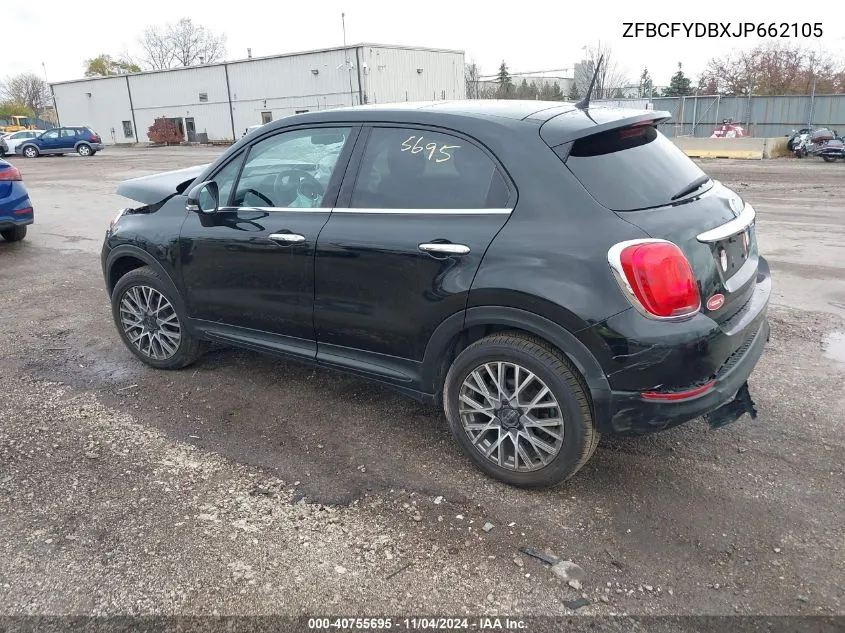 2018 Fiat 500X Lounge Awd VIN: ZFBCFYDBXJP662105 Lot: 40755695