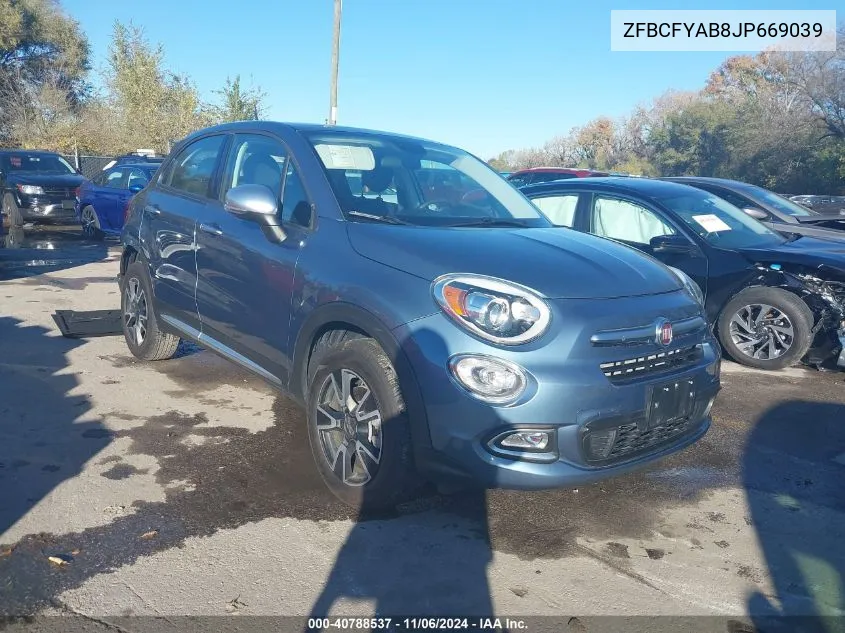 2018 Fiat 500X Blue Sky Edition Awd VIN: ZFBCFYAB8JP669039 Lot: 40788537