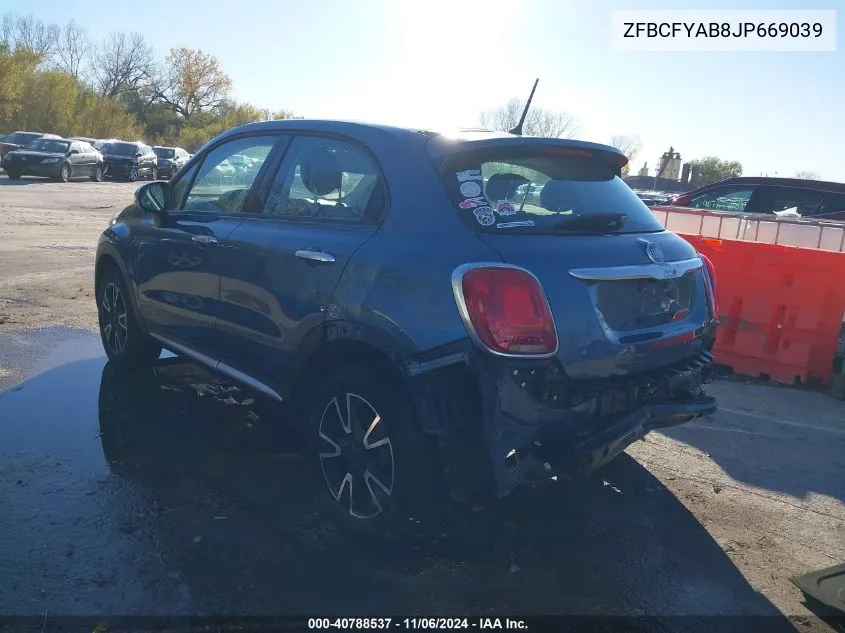 2018 Fiat 500X Blue Sky Edition Awd VIN: ZFBCFYAB8JP669039 Lot: 40788537