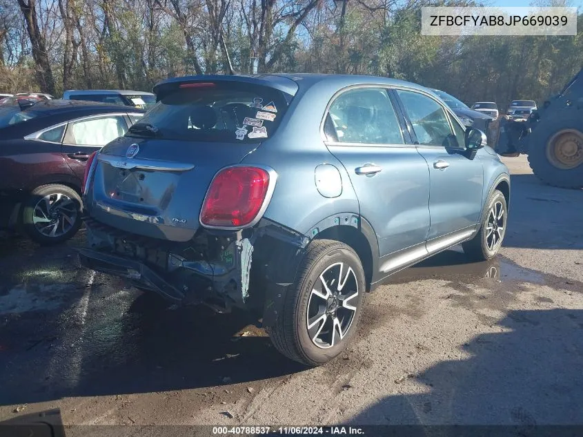 2018 Fiat 500X Blue Sky Edition Awd VIN: ZFBCFYAB8JP669039 Lot: 40788537