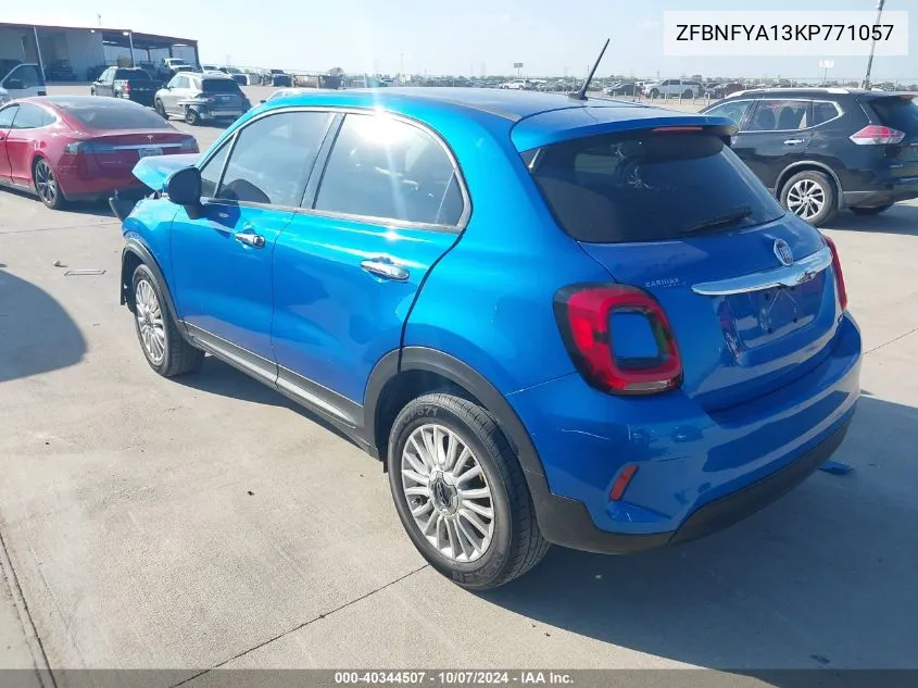 2019 Fiat 500X Pop Awd VIN: ZFBNFYA13KP771057 Lot: 40344507