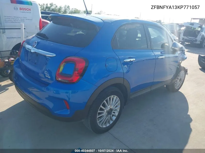 2019 Fiat 500X Pop Awd VIN: ZFBNFYA13KP771057 Lot: 40344507