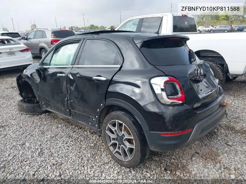 ZFBNFYD10KP811588 2019 Fiat 500X Trekking Plus Awd