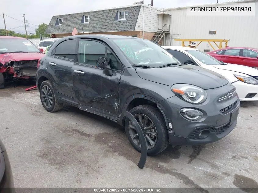 2023 Fiat 500X Pop Awd VIN: ZFBNF3B17PP988930 Lot: 40120892