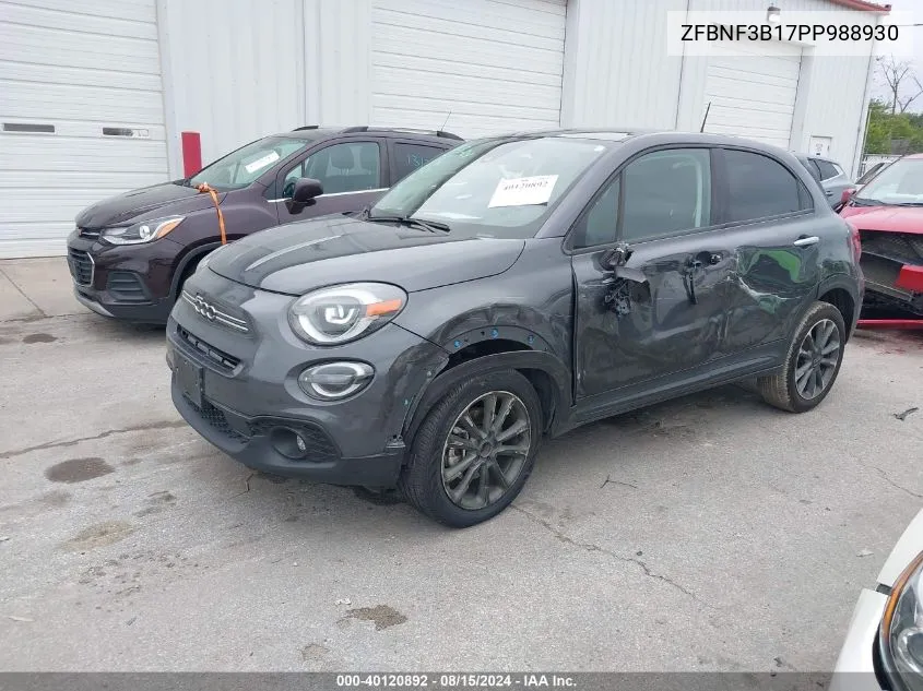 2023 Fiat 500X Pop Awd VIN: ZFBNF3B17PP988930 Lot: 40120892