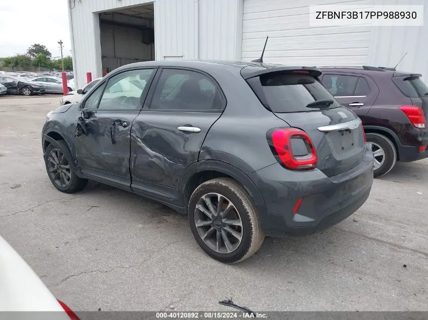 2023 Fiat 500X Pop Awd VIN: ZFBNF3B17PP988930 Lot: 40120892