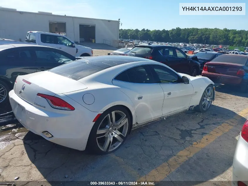 2012 Fisker Karma Ecosport VIN: YH4K14AAXCA001293 Lot: 39633343