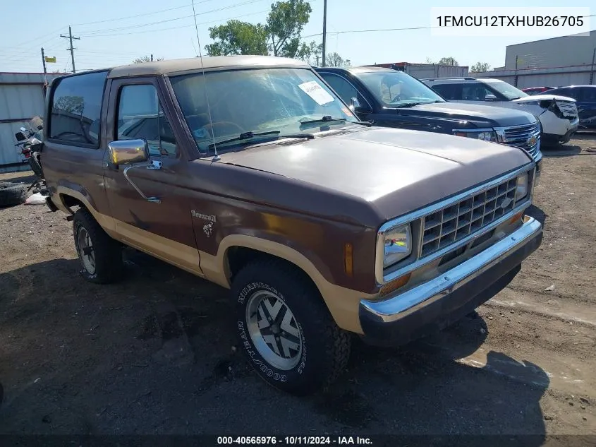 1987 Ford Bronco Ii VIN: 1FMCU12TXHUB26705 Lot: 40565976