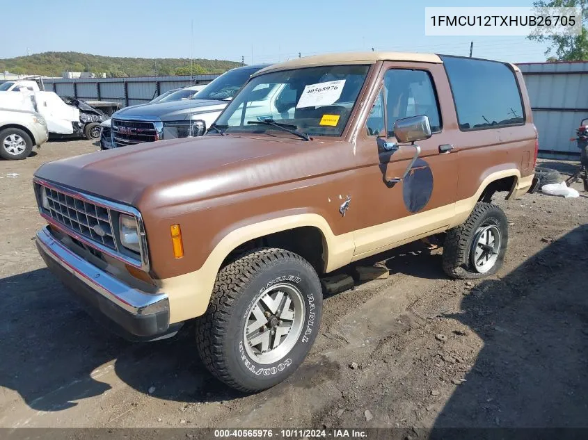 1987 Ford Bronco Ii VIN: 1FMCU12TXHUB26705 Lot: 40565976