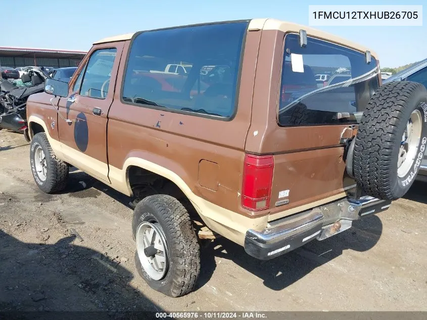 1987 Ford Bronco Ii VIN: 1FMCU12TXHUB26705 Lot: 40565976