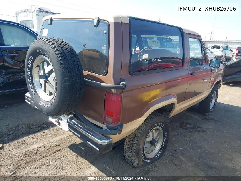 1987 Ford Bronco Ii VIN: 1FMCU12TXHUB26705 Lot: 40565976