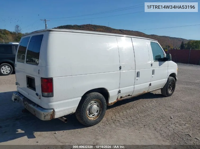 2004 Ford E-150 Commercial/Recreational VIN: 1FTRE14W34HA53196 Lot: 40632320