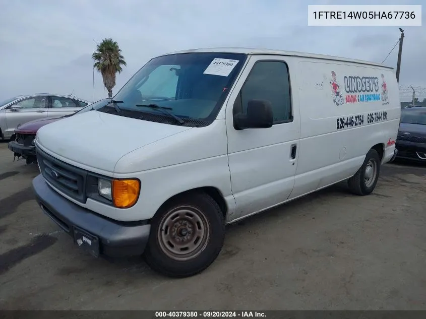 2005 Ford E-150 Commercial/Recreational VIN: 1FTRE14W05HA67736 Lot: 40379380