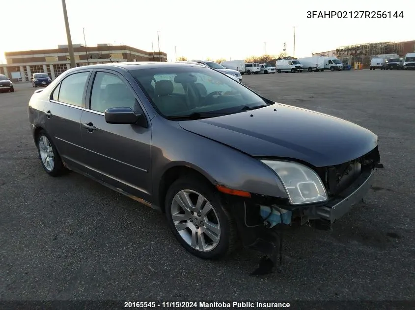 2007 Ford Fusion Sel V6 VIN: 3FAHP02127R256144 Lot: 20165545