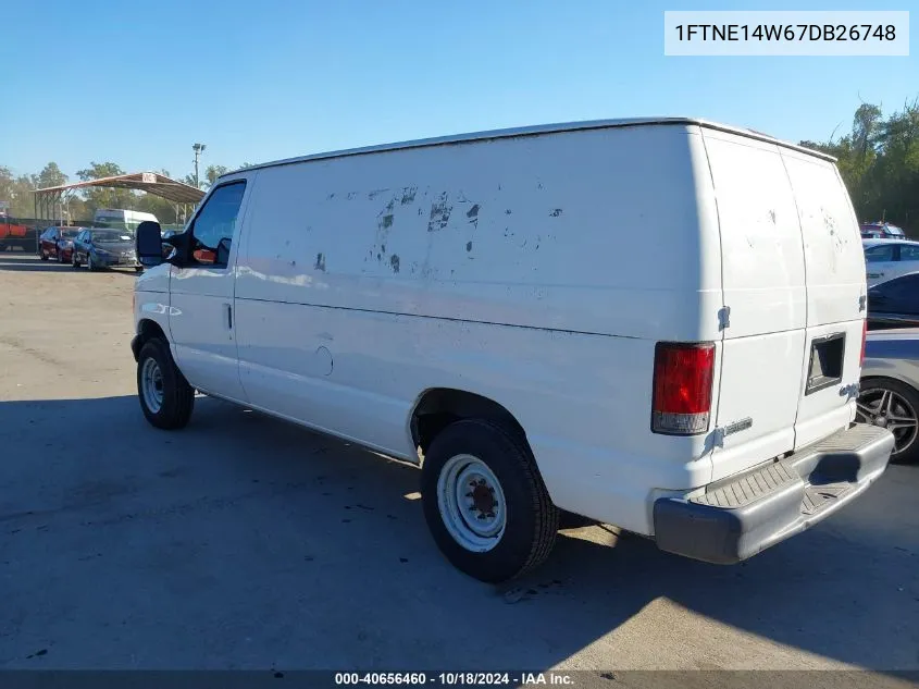 2007 Ford E-150 Commercial/Recreational VIN: 1FTNE14W67DB26748 Lot: 40656460