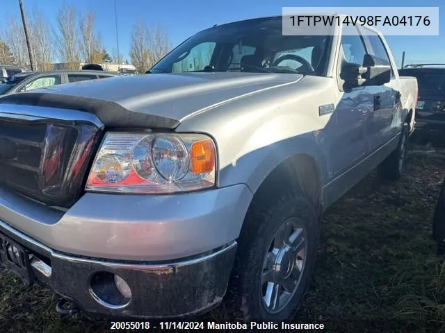 2008 Ford F150 Fx4 Supercrew VIN: 1FTPW14V98FA04176 Lot: 20055018