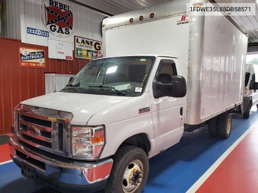 2008 Ford E-350 Cutaway VIN: 1FDWE35L88DB58571 Lot: 40539604