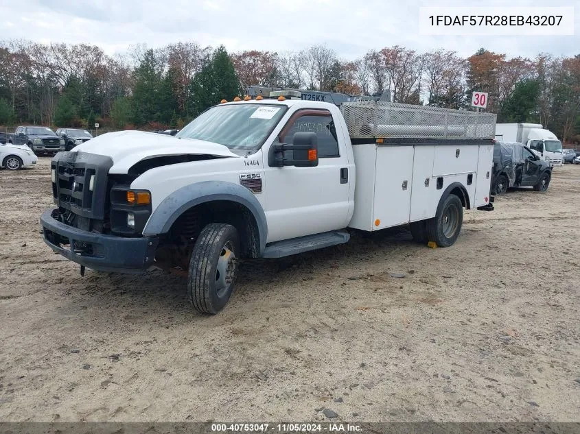 2008 Ford F-550 Chassis Xl/Xlt VIN: 1FDAF57R28EB43207 Lot: 40753047