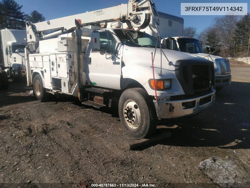 2009 Ford F-750 Xl/Xlt VIN: 3FRXF75T49V114342 Lot: 40787563