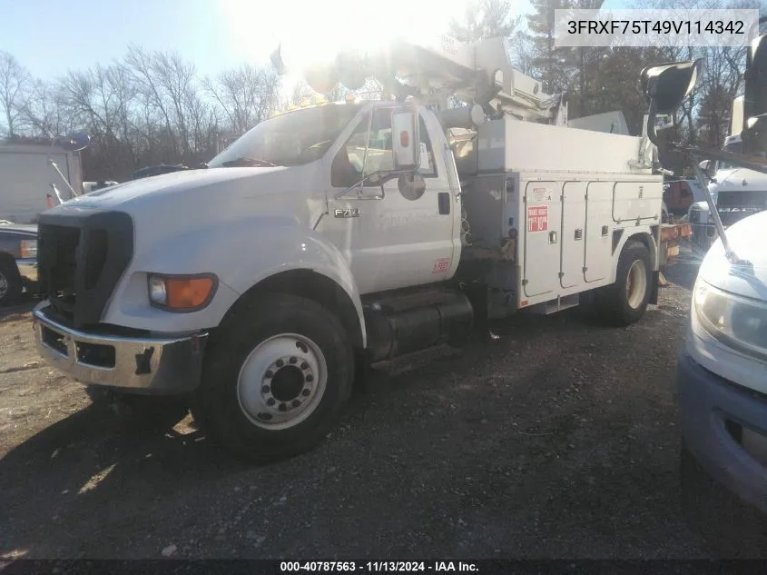 2009 Ford F-750 Xl/Xlt VIN: 3FRXF75T49V114342 Lot: 40787563