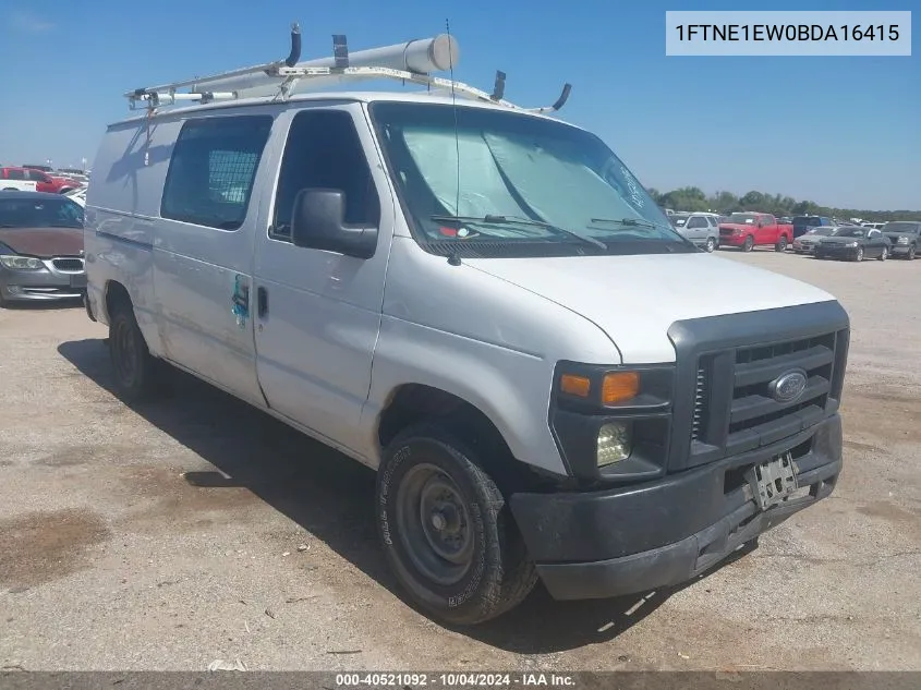 2011 Ford E-150 Commercial VIN: 1FTNE1EW0BDA16415 Lot: 40521092