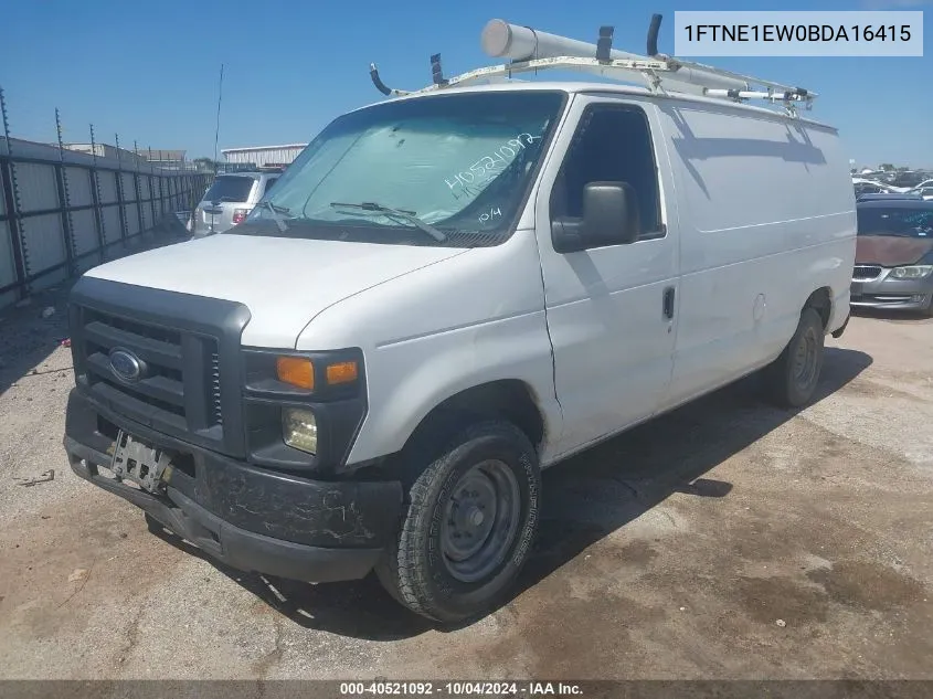 2011 Ford E-150 Commercial VIN: 1FTNE1EW0BDA16415 Lot: 40521092