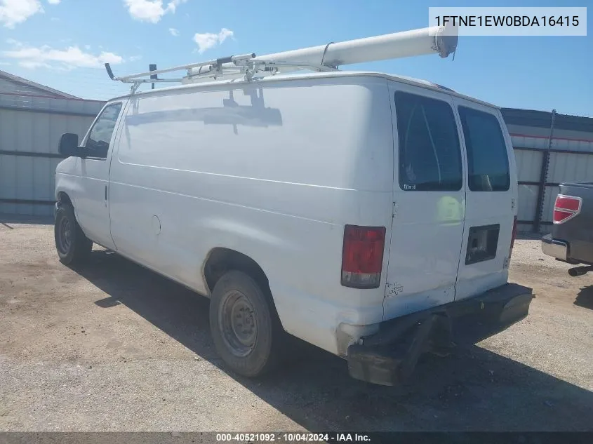 2011 Ford E-150 Commercial VIN: 1FTNE1EW0BDA16415 Lot: 40521092