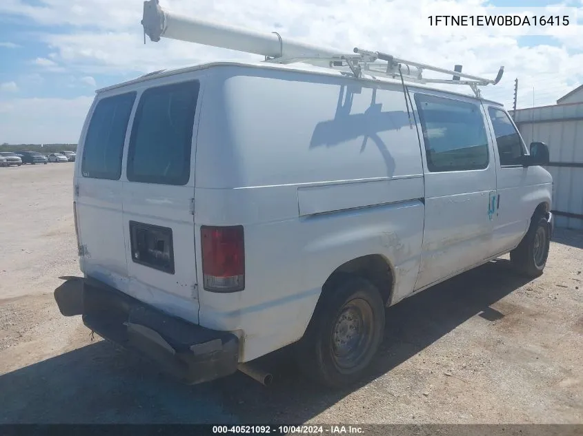 2011 Ford E-150 Commercial VIN: 1FTNE1EW0BDA16415 Lot: 40521092