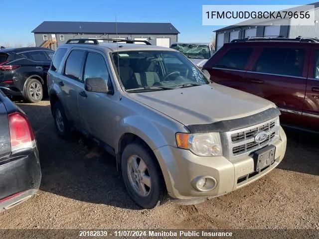 2012 Ford Escape Xlt V6 VIN: 1FMCU0DG8CKA79656 Lot: 20182839