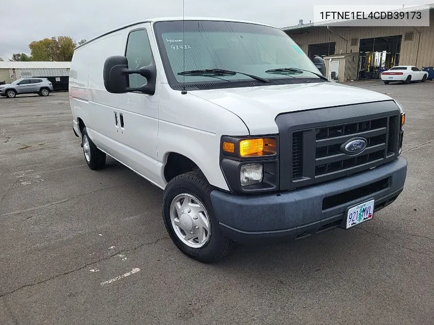 2012 Ford E-150 Commercial VIN: 1FTNE1EL4CDB39173 Lot: 40589042