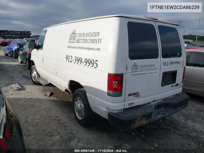 2012 Ford E-150 Commercial VIN: 1FTNE1EW2CDA86239 Lot: 40851349