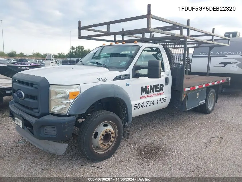 2013 Ford F-550 Chassis Xl VIN: 1FDUF5GY5DEB22320 Lot: 40706287