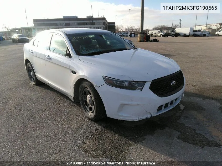 2015 Ford Taurus Police VIN: 1FAHP2MK3FG190565 Lot: 20183081