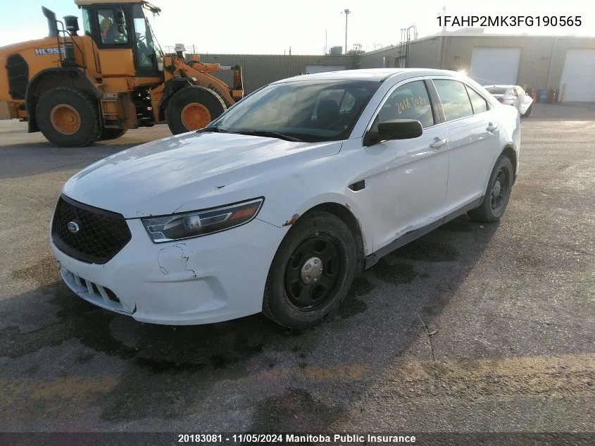 2015 Ford Taurus Police VIN: 1FAHP2MK3FG190565 Lot: 20183081