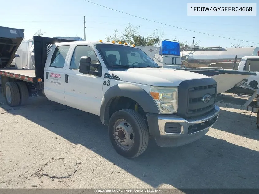 2015 Ford F-450 Chassis Xl VIN: 1FD0W4GY5FEB04668 Lot: 40803457