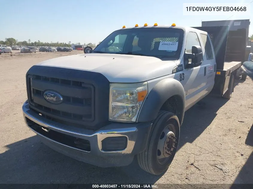 2015 Ford F-450 Chassis Xl VIN: 1FD0W4GY5FEB04668 Lot: 40803457