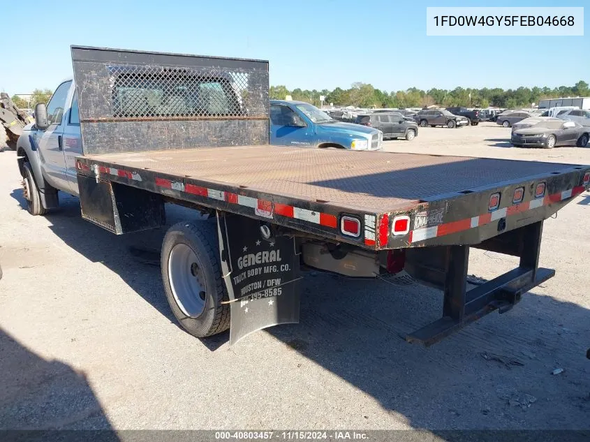 2015 Ford F-450 Chassis Xl VIN: 1FD0W4GY5FEB04668 Lot: 40803457