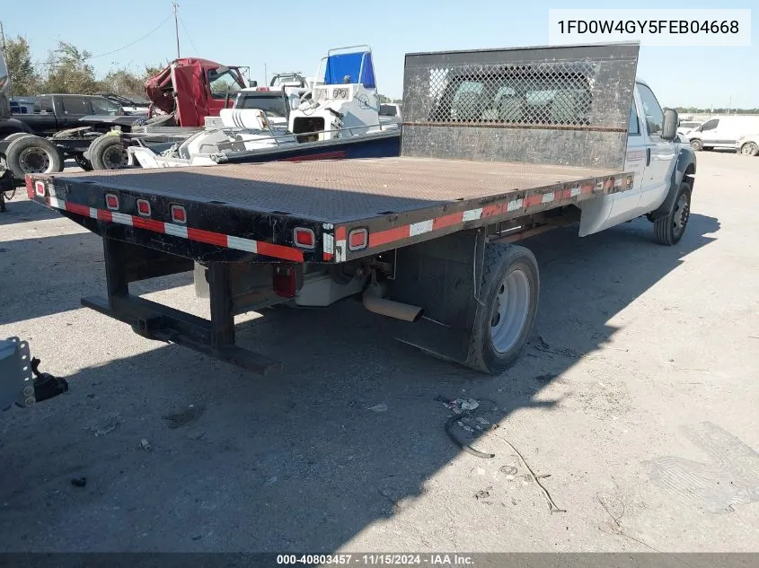 2015 Ford F-450 Chassis Xl VIN: 1FD0W4GY5FEB04668 Lot: 40803457