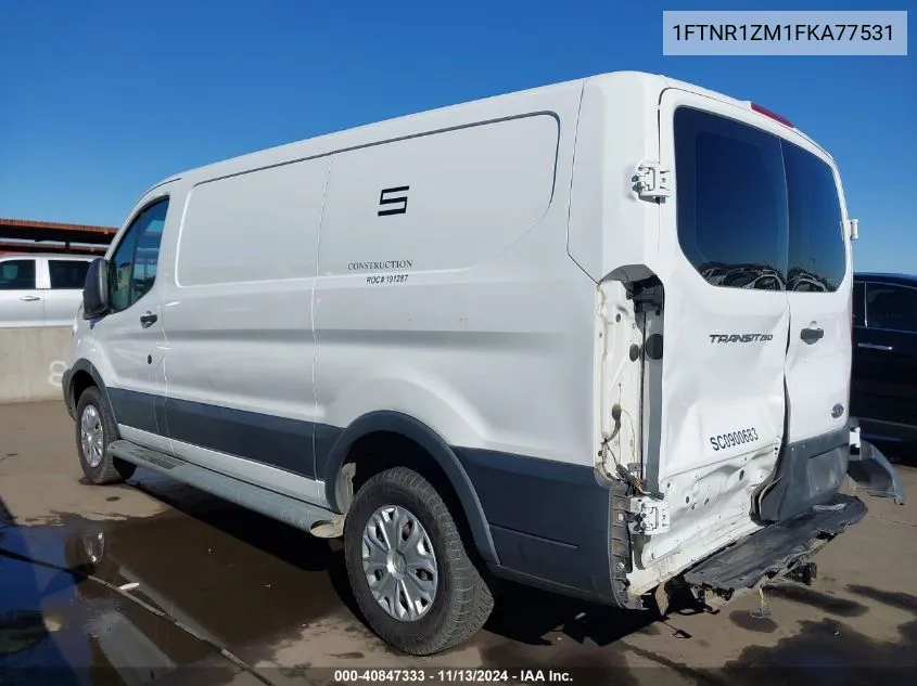 2015 Ford Transit-250 VIN: 1FTNR1ZM1FKA77531 Lot: 40847333