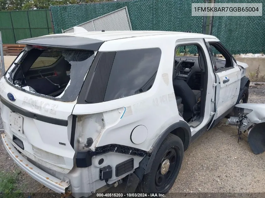 1FM5K8AR7GGB65004 2016 Ford Utility Police Interceptor