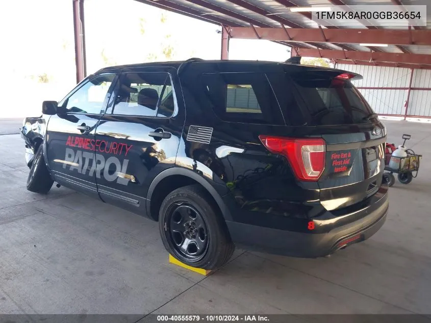 1FM5K8AR0GGB36654 2016 Ford Utility Police Interceptor