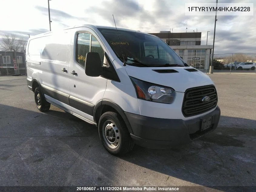 2017 Ford Transit 250 Wb 130 Cargo Van VIN: 1FTYR1YM4HKA54228 Lot: 20180607