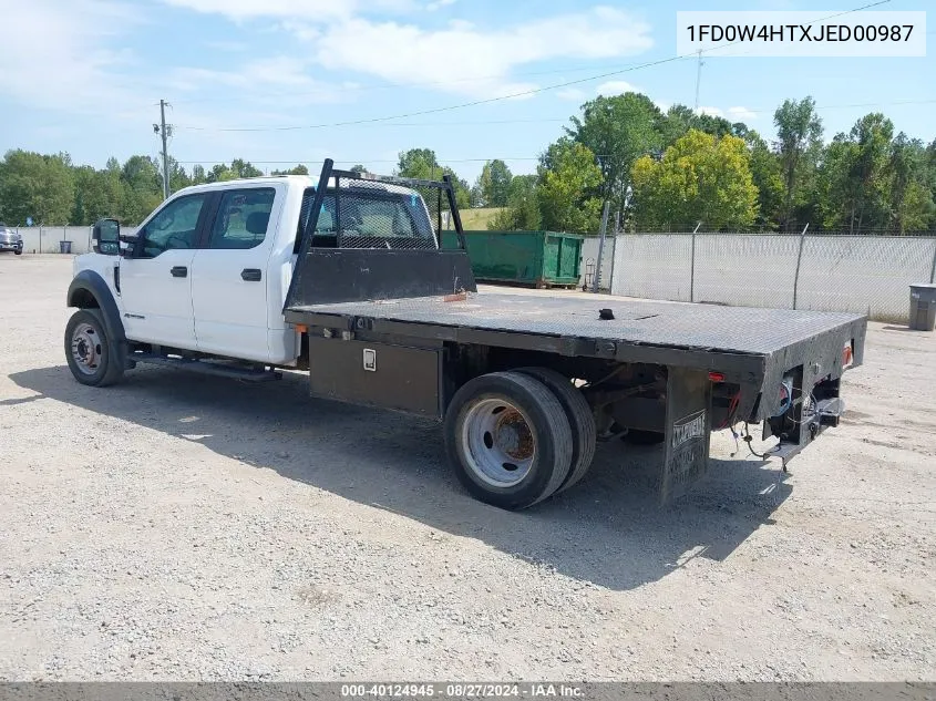 2018 Ford F-450 Chassis Xl VIN: 1FD0W4HTXJED00987 Lot: 40124945