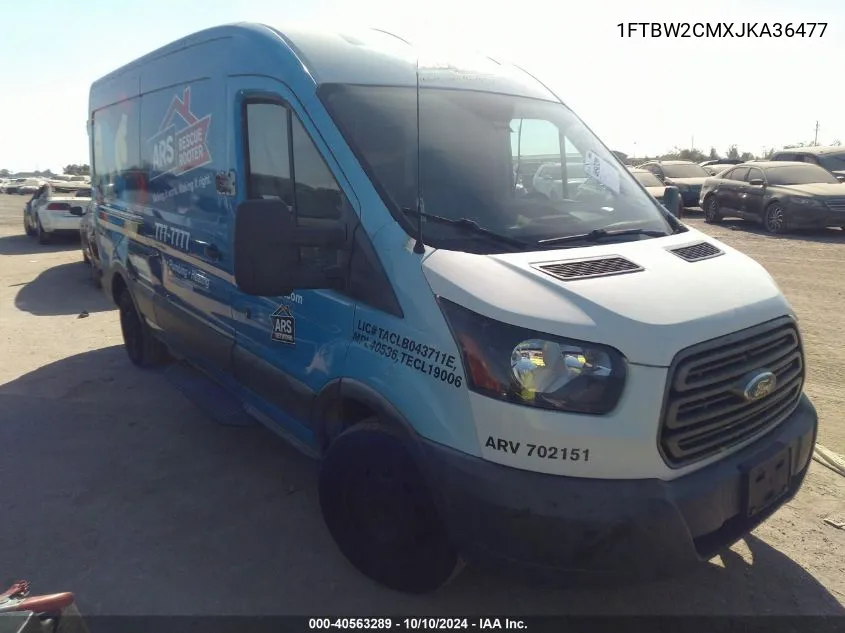 2018 Ford Transit-350 VIN: 1FTBW2CMXJKA36477 Lot: 40563289