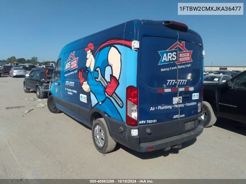 1FTBW2CMXJKA36477 2018 Ford Transit-350