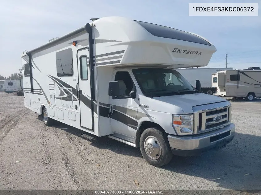 2019 Ford E-450 Cutaway VIN: 1FDXE4FS3KDC06372 Lot: 40773003