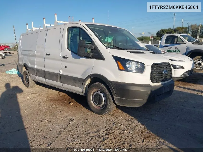 2019 Ford Transit-250 VIN: 1FTYR2ZM0KKB45864 Lot: 40830001